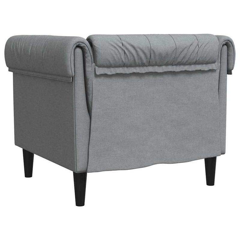 Casa si Gradina - Mobilier - Scaune si fotolii - Fotolii - Fotoliu canapea Chesterfield Gri deschis 78.5 x 74.5 x 74.5 cm - Infinity.ro