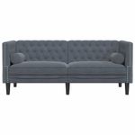 Casa si Gradina - Mobilier - Canapele si coltare - Canapele - Canapea Chesterfield Gri inchis 174 x 74.5 x 70.5 cm Catifea - Infinity.ro
