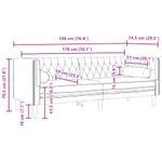 Casa si Gradina - Mobilier - Canapele si coltare - Canapele - Canapea Chesterfield Gri inchis 194 x 74.5 x 70.5 cm Catifea - Infinity.ro