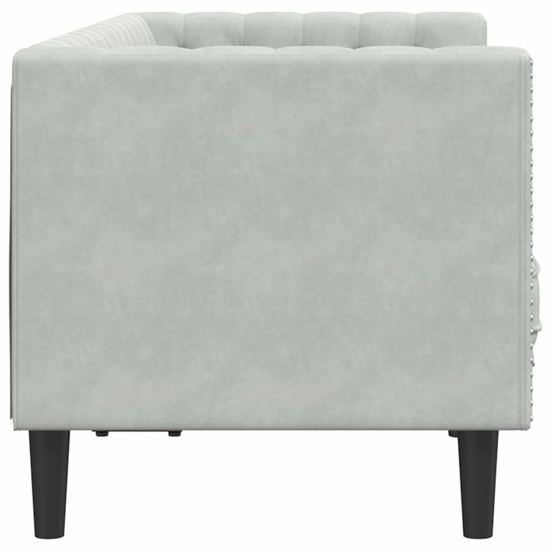 Casa si Gradina - Mobilier - Canapele si coltare - Canapele - Canapea Chesterfield Gri deschis 174 x 74.5 x 70.5 cm Catifea - Infinity.ro
