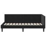 Casa si Gradina - Mobilier - Paturi si accesorii - Paturi - Cadru de pat coltar Altele cu headboard Negru 90 x 200 cm - Infinity.ro