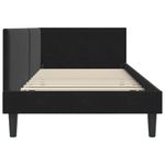Casa si Gradina - Mobilier - Paturi si accesorii - Paturi - Cadru de pat coltar Altele cu headboard Negru 90 x 200 cm - Infinity.ro