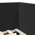 Casa si Gradina - Mobilier - Paturi si accesorii - Paturi - Cadru de pat coltar Altele cu headboard Negru 90 x 200 cm - Infinity.ro