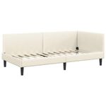 Casa si Gradina - Mobilier - Paturi si accesorii - Paturi - Cadru de pat coltar Crem 80 x 200 cm Catifea si lemn ingineresc - Infinity.ro