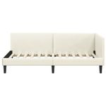 Casa si Gradina - Mobilier - Paturi si accesorii - Paturi - Cadru de pat coltar Crem 80 x 200 cm Catifea si lemn ingineresc - Infinity.ro