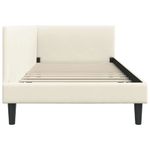 Casa si Gradina - Mobilier - Paturi si accesorii - Paturi - Cadru de pat coltar Crem 80 x 200 cm Catifea si lemn ingineresc - Infinity.ro