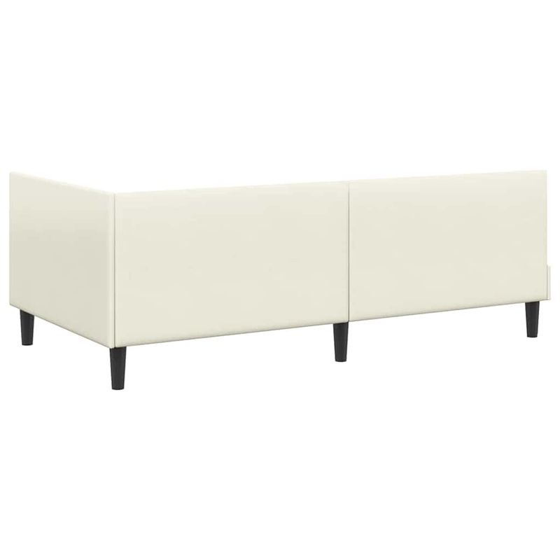 Casa si Gradina - Mobilier - Paturi si accesorii - Paturi - Cadru de pat coltar Crem 80 x 200 cm Catifea si lemn ingineresc - Infinity.ro