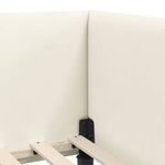 Casa si Gradina - Mobilier - Paturi si accesorii - Paturi - Cadru de pat coltar Crem 80 x 200 cm Catifea si lemn ingineresc - Infinity.ro