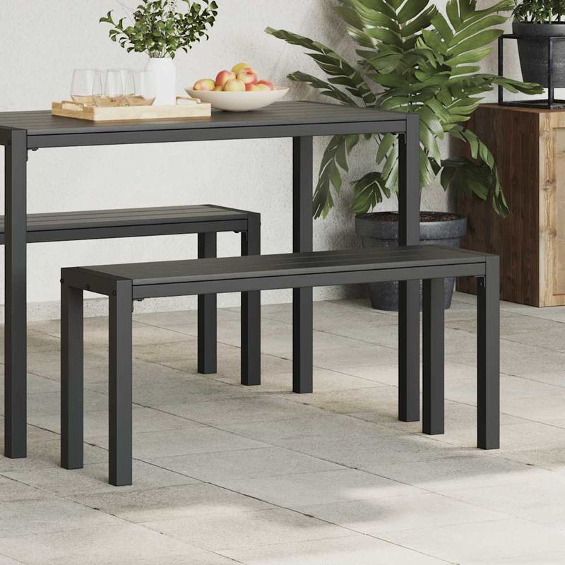 Casa si Gradina - Gradina si terasa - Mobilier exterior - Bancute de gradina - Banca de gradina Antracit 100 x 28 x 45cm Otel - Infinity.ro