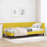 Casa si Gradina - Mobilier - Paturi si accesorii - Paturi - Cadru de pat coltar Altele cu headboard Galben 90 x 190 cm - Infinity.ro