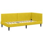 Casa si Gradina - Mobilier - Paturi si accesorii - Paturi - Cadru de pat coltar Altele cu headboard Galben 90 x 190 cm - Infinity.ro