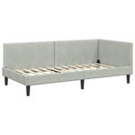 Casa si Gradina - Mobilier - Paturi si accesorii - Paturi - Cadru de pat coltar Altele cu headboard Gri deschis 80 x 200 cm - Infinity.ro