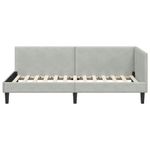Casa si Gradina - Mobilier - Paturi si accesorii - Paturi - Cadru de pat coltar Altele cu headboard Gri deschis 80 x 200 cm - Infinity.ro
