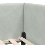 Casa si Gradina - Mobilier - Paturi si accesorii - Paturi - Cadru de pat coltar Altele cu headboard Gri deschis 80 x 200 cm - Infinity.ro