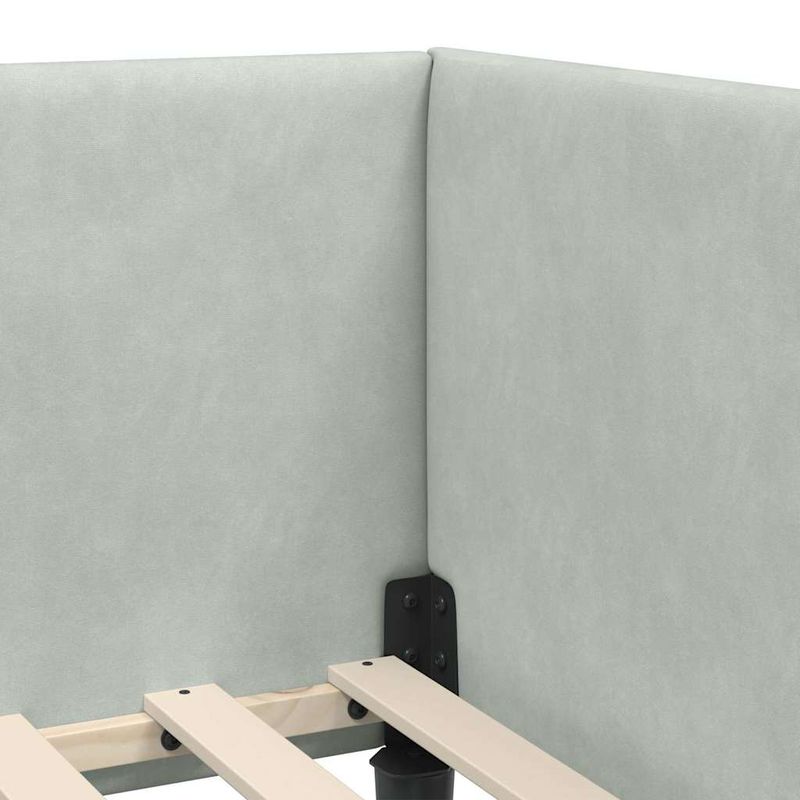 Casa si Gradina - Mobilier - Paturi si accesorii - Paturi - Cadru de pat coltar Altele cu headboard Gri deschis 80 x 200 cm - Infinity.ro