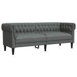 Casa si Gradina - Mobilier - Canapele si coltare - Canapele - Canapea Chesterfield Gri inchis 201.5 x 74.5 x 74.5 cm tesatura - Infinity.ro