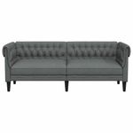 Casa si Gradina - Mobilier - Canapele si coltare - Canapele - Canapea Chesterfield Gri inchis 201.5 x 74.5 x 74.5 cm tesatura - Infinity.ro