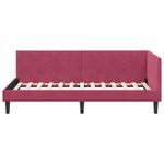 Casa si Gradina - Mobilier - Paturi si accesorii - Paturi - Cadru de pat coltar Altele cu headboard bordo 90 x 190 cm - Infinity.ro