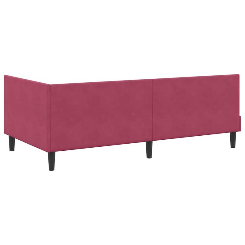 Casa si Gradina - Mobilier - Paturi si accesorii - Paturi - Cadru de pat coltar Altele cu headboard bordo 90 x 190 cm - Infinity.ro