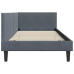 Casa si Gradina - Mobilier - Paturi si accesorii - Paturi - Cadru de pat coltar Altele cu headboard Gri inchis 100 x 200 cm - Infinity.ro