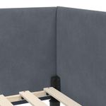 Casa si Gradina - Mobilier - Paturi si accesorii - Paturi - Cadru de pat coltar Altele cu headboard Gri inchis 100 x 200 cm - Infinity.ro