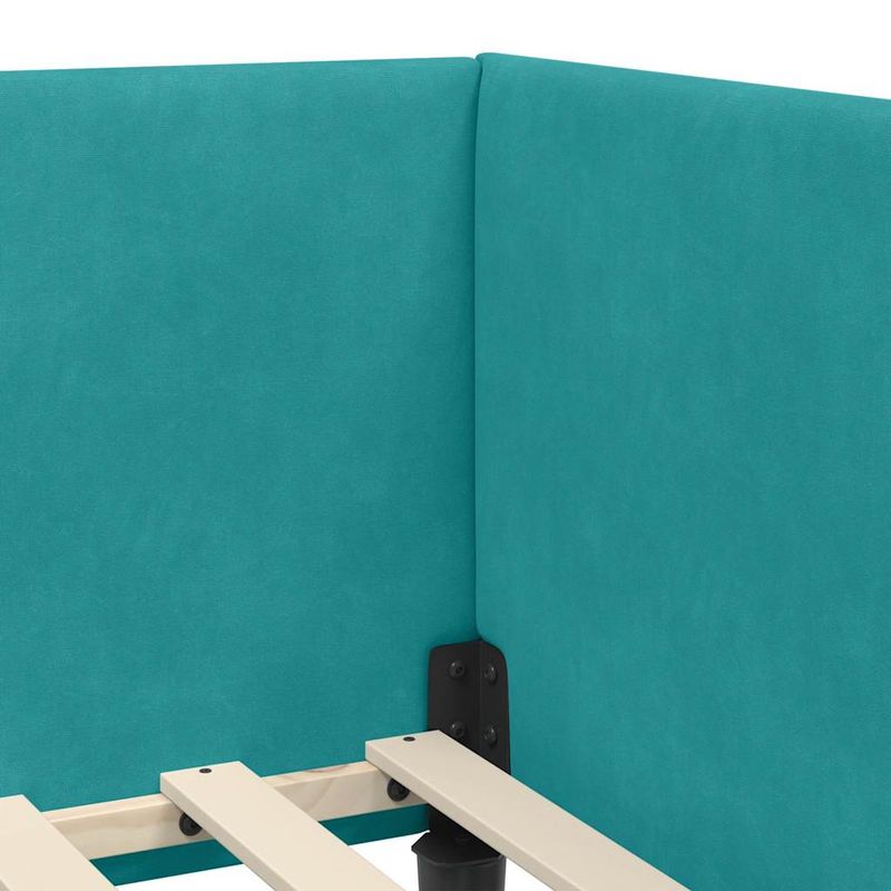 Casa si Gradina - Mobilier - Paturi si accesorii - Paturi - Cadru de pat coltar Altele cu headboard Turcoaz 90 x 190 cm - Infinity.ro