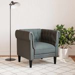 Casa si Gradina - Mobilier - Scaune si fotolii - Fotolii - Fotoliu canapea Chesterfield Gri inchis 78.5 x 74.5 x 74.5 cm - Infinity.ro