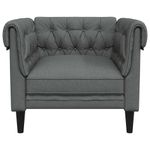 Casa si Gradina - Mobilier - Scaune si fotolii - Fotolii - Fotoliu canapea Chesterfield Gri inchis 78.5 x 74.5 x 74.5 cm - Infinity.ro