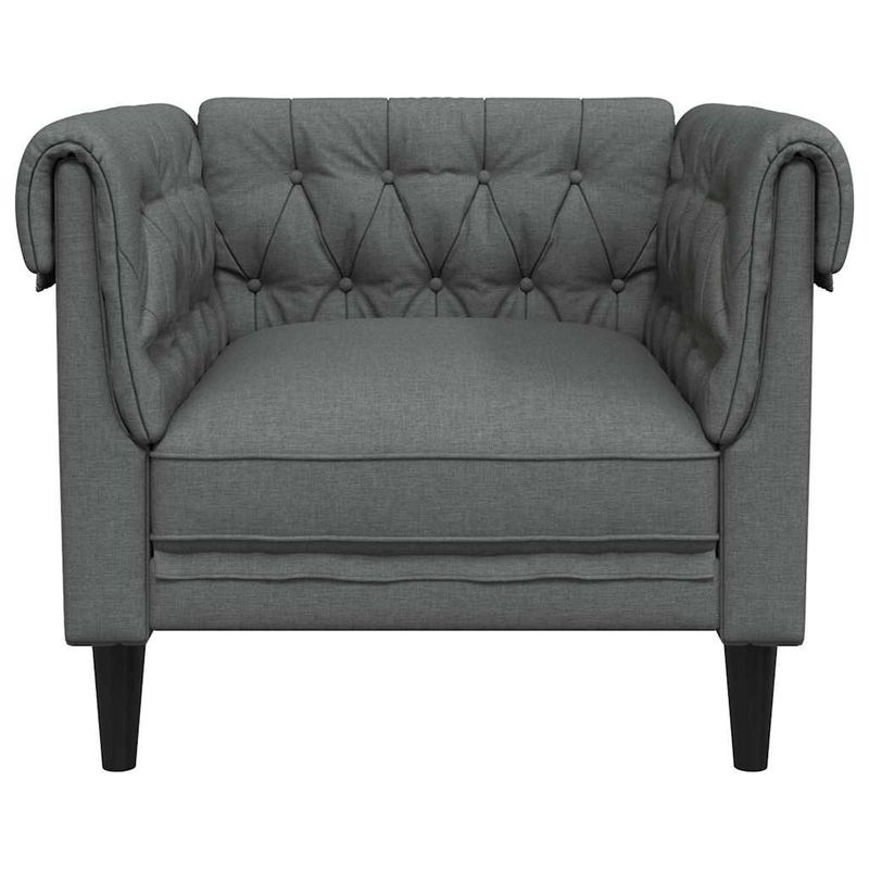 Casa si Gradina - Mobilier - Scaune si fotolii - Fotolii - Fotoliu canapea Chesterfield Gri inchis 78.5 x 74.5 x 74.5 cm - Infinity.ro