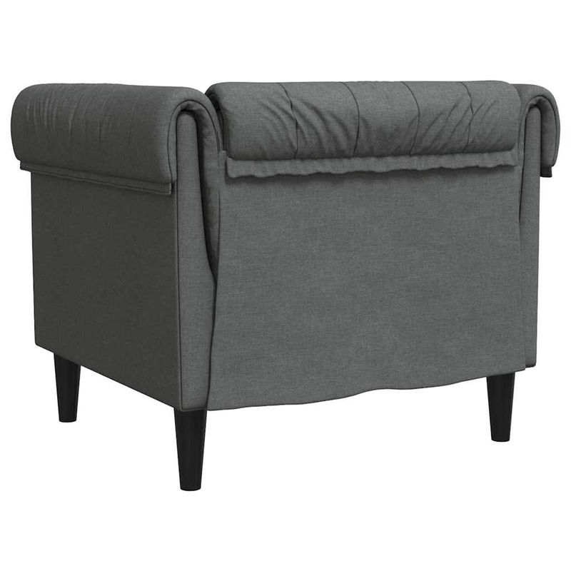 Casa si Gradina - Mobilier - Scaune si fotolii - Fotolii - Fotoliu canapea Chesterfield Gri inchis 78.5 x 74.5 x 74.5 cm - Infinity.ro