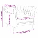 Casa si Gradina - Mobilier - Scaune si fotolii - Fotolii - Fotoliu canapea Chesterfield Gri inchis 78.5 x 74.5 x 74.5 cm - Infinity.ro