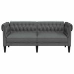 Casa si Gradina - Mobilier - Canapele si coltare - Canapele - Canapea Chesterfield Gri inchis 182.5 x 74.5 x 74.5 cm tesatura - Infinity.ro
