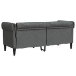 Casa si Gradina - Mobilier - Canapele si coltare - Canapele - Canapea Chesterfield Gri inchis 182.5 x 74.5 x 74.5 cm tesatura - Infinity.ro