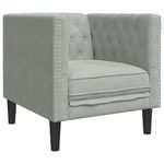 Casa si Gradina - Mobilier - Scaune si fotolii - Fotolii - Fotoliu canapea Chesterfield Gri deschis 71 x 74.5 x 70.5 cm - Infinity.ro