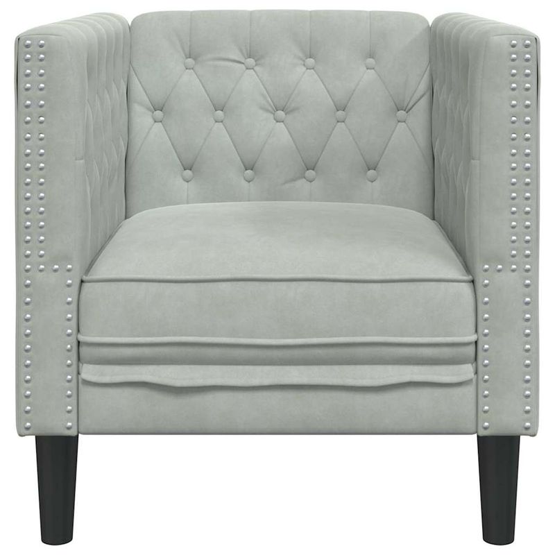 Casa si Gradina - Mobilier - Scaune si fotolii - Fotolii - Fotoliu canapea Chesterfield Gri deschis 71 x 74.5 x 70.5 cm - Infinity.ro