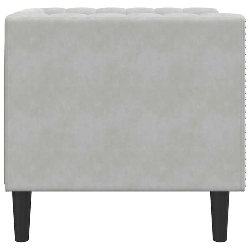 Casa si Gradina - Mobilier - Scaune si fotolii - Fotolii - Fotoliu canapea Chesterfield Gri deschis 71 x 74.5 x 70.5 cm - Infinity.ro