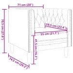 Casa si Gradina - Mobilier - Scaune si fotolii - Fotolii - Fotoliu canapea Chesterfield Gri deschis 71 x 74.5 x 70.5 cm - Infinity.ro