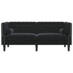 Casa si Gradina - Mobilier - Canapele si coltare - Canapele - Canapea Chesterfield Argyle Negru 174 x 74.5 x 70.5 cm Catifea - Infinity.ro