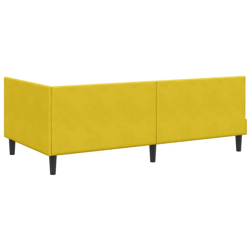Casa si Gradina - Mobilier - Paturi si accesorii - Paturi - Cadru de pat coltar Altele cu headboard Galben 100 x 200 cm - Infinity.ro