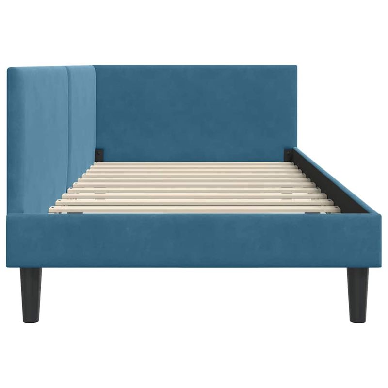 Casa si Gradina - Mobilier - Paturi si accesorii - Paturi - Cadru de pat coltar Altele cu headboard albastru 80 x 200 cm - Infinity.ro