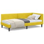 Casa si Gradina - Mobilier - Paturi si accesorii - Paturi - Cadru de pat coltar Altele cu headboard Galben 80 x 200 cm - Infinity.ro