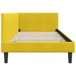 Casa si Gradina - Mobilier - Paturi si accesorii - Paturi - Cadru de pat coltar Altele cu headboard Galben 80 x 200 cm - Infinity.ro