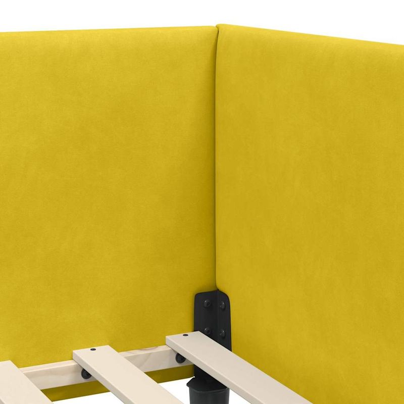 Casa si Gradina - Mobilier - Paturi si accesorii - Paturi - Cadru de pat coltar Altele cu headboard Galben 80 x 200 cm - Infinity.ro
