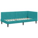 Casa si Gradina - Mobilier - Paturi si accesorii - Paturi - Cadru de pat coltar Altele cu headboard Turcoaz 80 x 200 cm - Infinity.ro