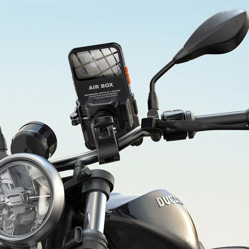 Laptop, Telefoane si Tablete - Telefoane mobile si accesorii - Accesorii Telefoane - Huse telefoane - Husa pentru telefon universal (grosime max. 15mm) - ShellBox AirBox Waterproof IP68 Case (max. 6.9 inch) - Negru - Infinity.ro