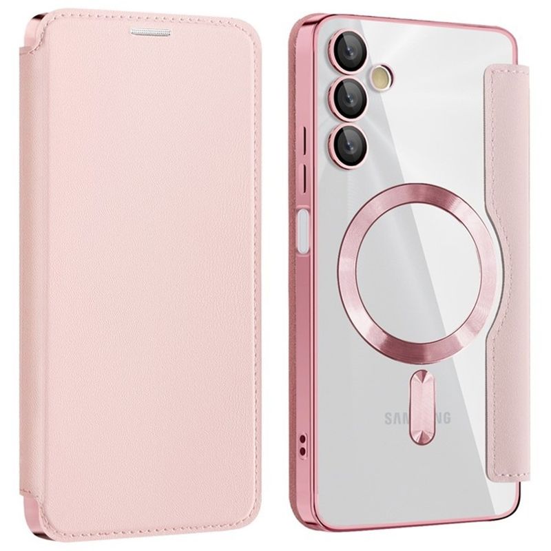 Laptop, Telefoane si Tablete - Telefoane mobile si accesorii - Accesorii Telefoane - Huse telefoane - Husa pentru Samsung Galaxy A05s - Techsuit SmartMag Book Case - Roz - Infinity.ro