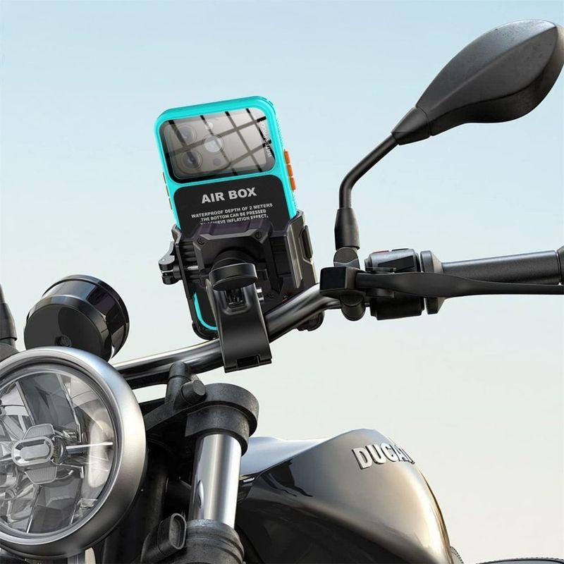 Laptop, Telefoane si Tablete - Telefoane mobile si accesorii - Accesorii Telefoane - Huse telefoane - Husa pentru iPhone 12/12 Pro/13/13 Pro/14/14 pro/15/15 Pro/16 - ShellBox AirBox Waterproof IP68 Case (6.1 inch) - Albastru - Infinity.ro