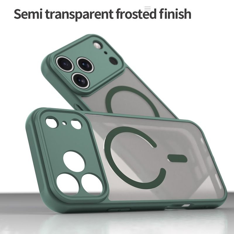 Laptop, Telefoane si Tablete - Telefoane mobile si accesorii - Accesorii Telefoane - Huse telefoane - Husa pentru iPhone 17 Pro - Techsuit HaloFrost II MagSafe - Verde - Infinity.ro