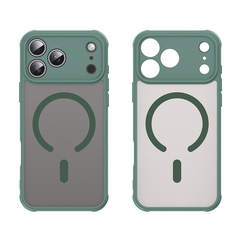 Laptop, Telefoane si Tablete - Telefoane mobile si accesorii - Accesorii Telefoane - Huse telefoane - Husa pentru iPhone 17 Pro - Techsuit HaloFrost II MagSafe - Verde - Infinity.ro