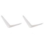 Casa si Gradina - Mobilier - Feronerie si accesorii mobila - Set 2 bucati suport pentru raft tip consola SGTT 100x125x33 mm, culoare alba - Infinity.ro